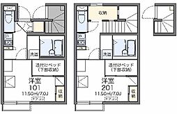 レオパレスエブリシン 1Kの間取図画像