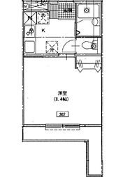 U-HOUSE船橋本町 1Kの間取図画像