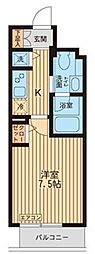 KDXレジデンス入谷 1Kの間取図画像