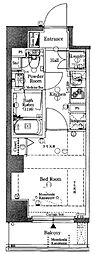 AXAS東京ORIENS 1Kの間取図画像
