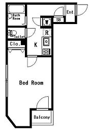 エテルノ板橋本町 4階1Kの間取り