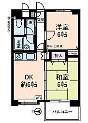 カピトール川崎1 2DKの間取図画像