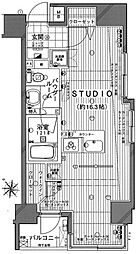 ラグジュアリーレジデンス新宿ソラーレ ワンルームの間取図画像