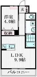 ゴールドアトレ 1LDKの間取図画像