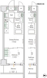 ワンルーフレジデンス亀戸 305 3階1DKの間取り