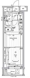 PREMIUMCUBE東高円寺 1DKの間取図画像