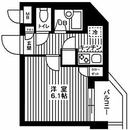 パレステュディオ大塚 1Kの間取図画像