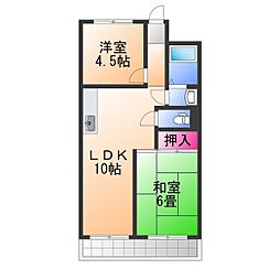 スエヨシハイツ 2LDKの間取図画像