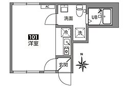 (仮称)お花茶屋1丁目新築アパート ワンルームの間取図画像