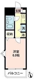 高井戸レジデンス 1階1Kの間取り