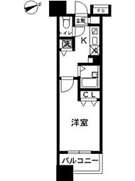 スカイコート八王子5 1Kの間取図画像