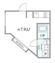 trias268 1階ワンルームの間取り