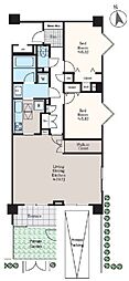 ダイアパレス北浦和2 2LDKの間取図画像