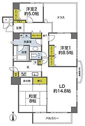 シテヌーブ北千住30C棟 4LDKの間取図画像