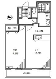 アヌシー永福 1LDKの間取図画像
