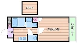 ハイムカーサ 3階1Kの間取り