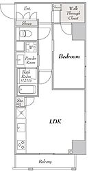 ミリア・レジデンス駒込 1LDKの間取図画像
