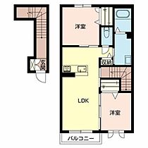 コンフォーザ東近江 0205 ｜ 滋賀県東近江市五個荘小幡町580-1（賃貸アパート2LDK・2階・56.12㎡） その2