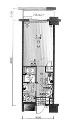 アクアシティ博多 1Kの間取図画像