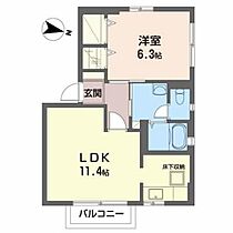 パル・ストーン 202 ｜ 宮城県多賀城市浮島２丁目24-6（賃貸アパート1LDK・2階・42.00㎡） その2