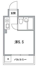 スズキビル 3階ワンルームの間取り