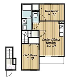 エバーラストエデン 2LDKの間取図画像