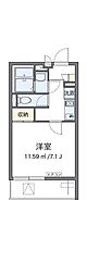 クレイノアンジュ鶴間 1Kの間取図画像