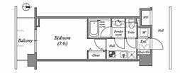 エミリブ下落合 1Kの間取図画像