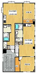 ルアーナ原市 3階1LDKの間取り