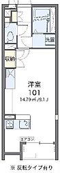 ミランダプチメゾン ワンルームの間取図画像