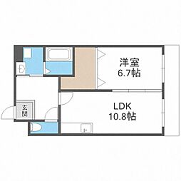 gru 1LDKの間取図画像