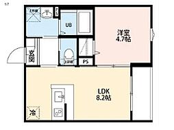 robot home 舎人公園II 1LDKの間取図画像