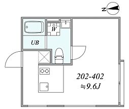 trias236 1DKの間取図画像