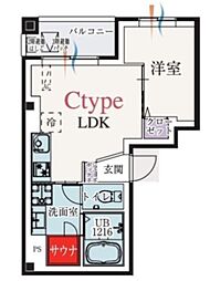 練馬区関町北5丁目マンション 1LDKの間取図画像