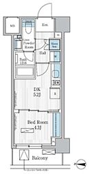 パークアクシス東陽町レジデンス 1DKの間取図画像