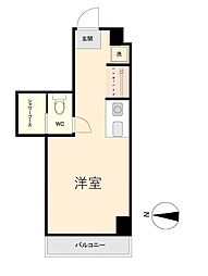アソルティ東二番丁 ワンルームの間取図画像