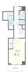 眩燈館 1Kの間取図画像