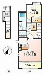 SUMONE棟 1LDKの間取図画像