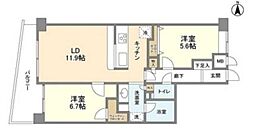 シルフィード南平台 2LDKの間取図画像