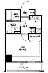 プレール・ドゥーク押上タワーシティー 1Kの間取図画像