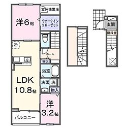 シュティル 2LDKの間取図画像