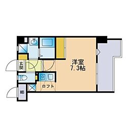 ルピエ平尾 ワンルームの間取図画像