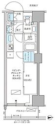 パークアクシス品川天王洲アイル 1LDKの間取図画像
