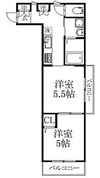 グレイス新宿御苑 2Kの間取図画像