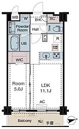 ラグゼナ東陽町 4階1LDKの間取り