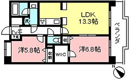 グローリーヒルズ 1階2SLDKの間取り
