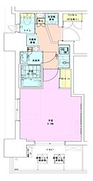 門前仲町レジデンス六番館 1Kの間取図画像
