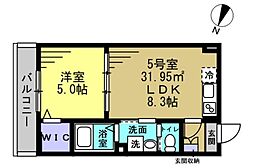 市川市相之川1丁目アパート 1LDKの間取図画像