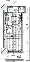 メインステージ川崎クロシア2 1Kの間取図画像