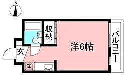 ペアレンツちば 3階ワンルームの間取り